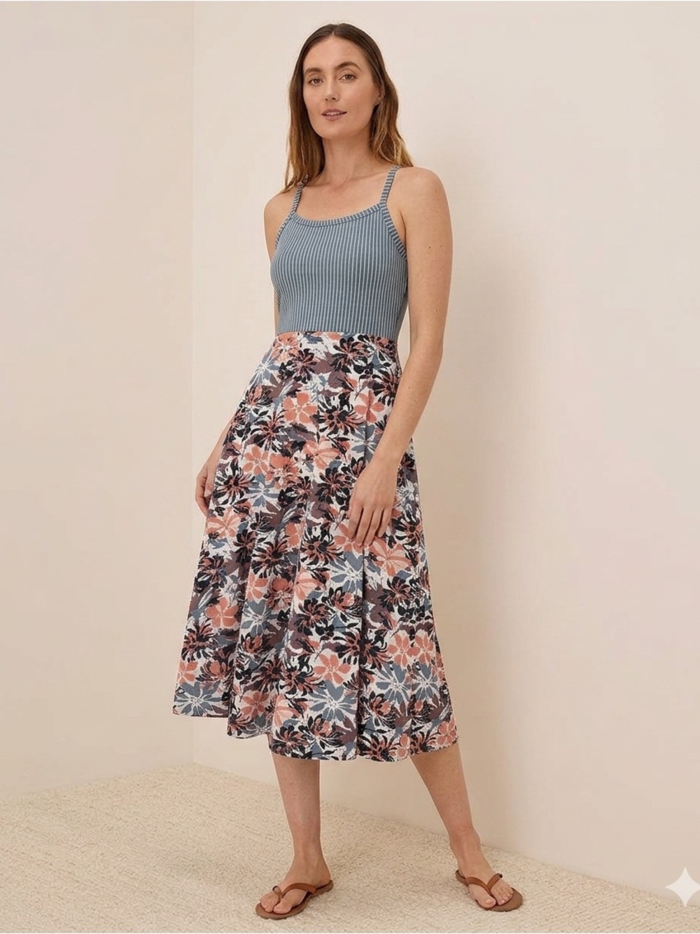 NWOT PACT Fit & Flare Midi Dress XS - Picture 2 of 13